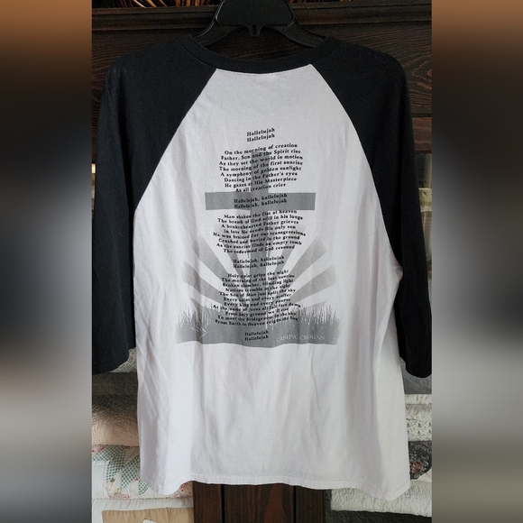 Black and White Hallelujah Casting Crowns Raglan Tee - Picture 5 of 7